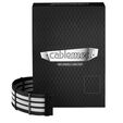 CableMod C-Series Pro ModMesh Sleeved 12V-2x6 12VHPWR Dual StealthSense-Kabel-Kit f&uuml;r Corsair RMi, RMx (Black Label) - schwarz/wei&szlig; image number null