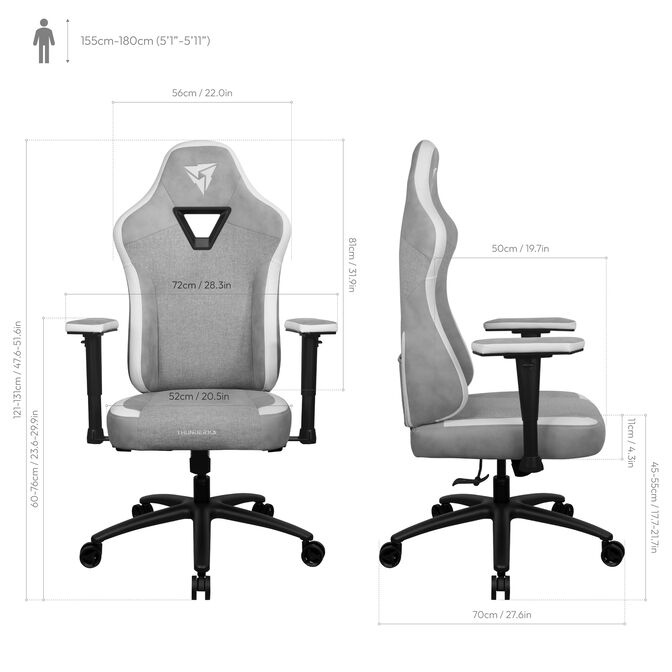ThunderX3 EAZE Loft - Gaming Chair - Grey image number 7