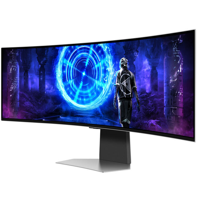 Samsung Odyssey OLED G9 G95SD, 49-inch Gaming Monitor, 240 Hz, QD-OLED, G-SYNC Compatible image number 1