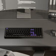 Ducky Cushion 98 Gaming Keyboard, 96%, US Layout, Shush Red Switches &ndash; Matte Black image number null