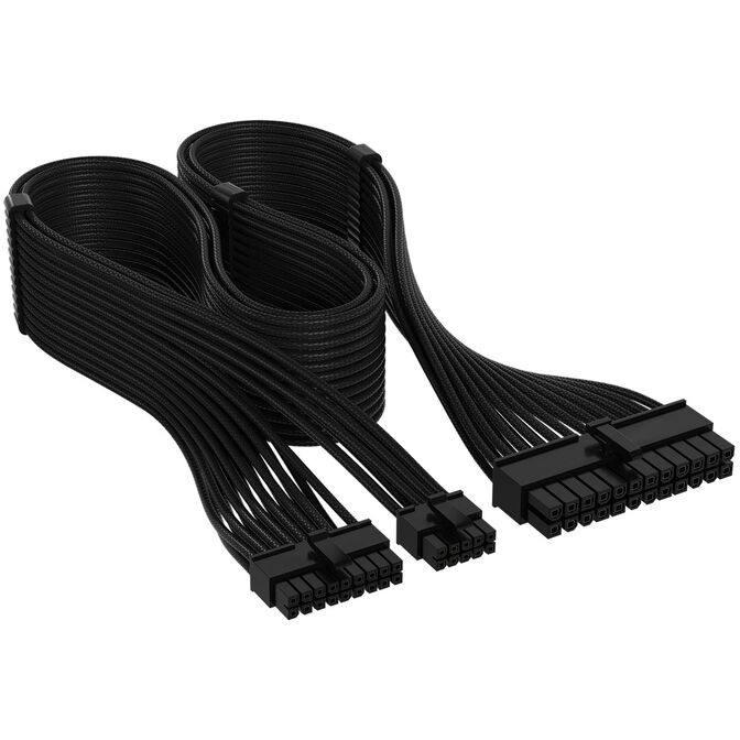 Corsair Premium Sleeved 24-Pin-ATX-Kabel, Gen 5, f&uuml;r Typ-5-Netzteil - schwarz image number 0