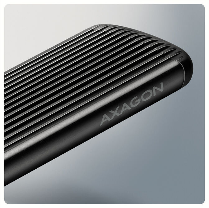 AXAGON EEM2-SC SSD-Geh&auml;use, M.2 NVMe, USB-C 10Gbit/s, Aluminium - schwarz image number 2