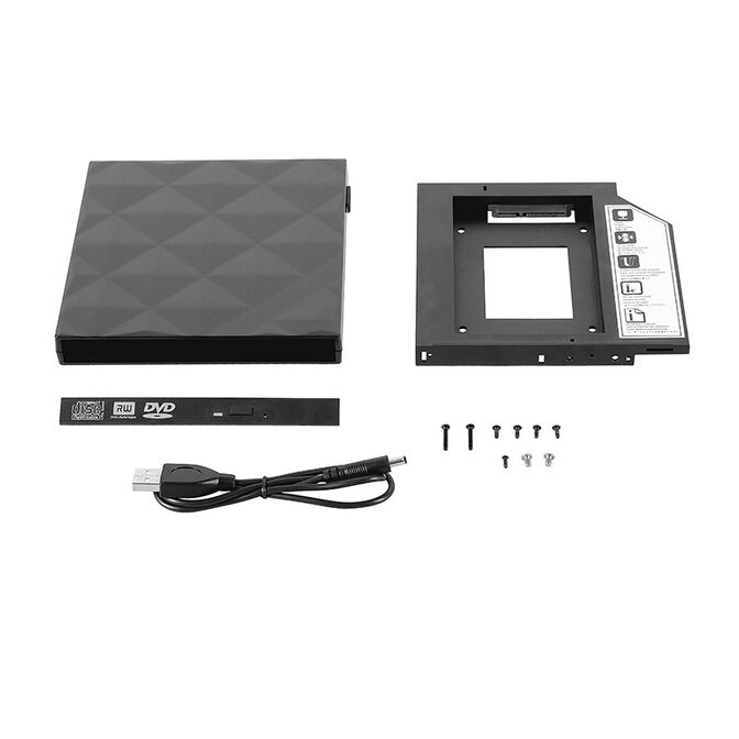 SilverStone TS06, 2,5 Zoll in Slim ODD Slot/External ODD Case - schwarz image number 3