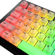 Glorious Polychroma V2 Keycaps, ANSI Layout (US), Polycarbonat, UV-Druck - Transparent image number null