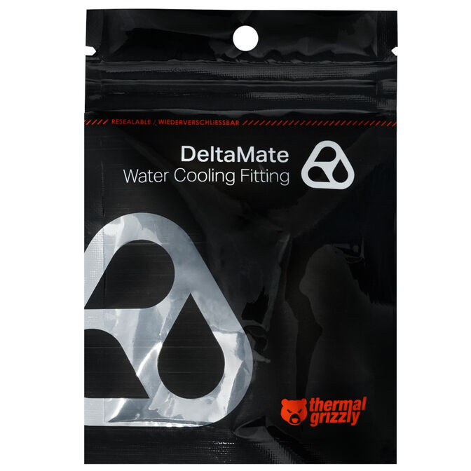 Thermal Grizzly DeltaMate Quick Disconnect Male - F, Gloss Nickel image number 2