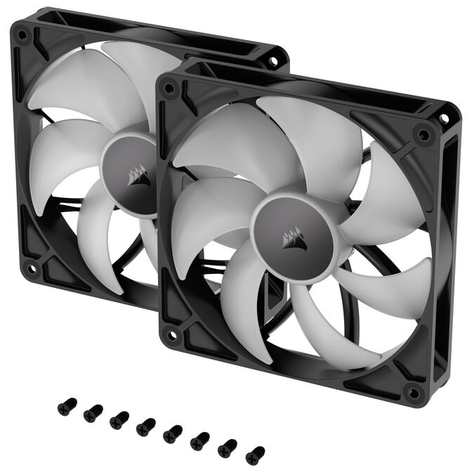 Corsair RS ARGB PWM Fans - Two-Pack, 140 mm, black image number 10