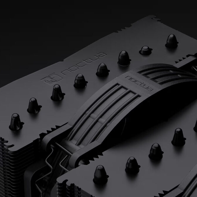 Noctua NF-A14X25r G2 PWM Sx2-PP chromax.black L&uuml;fter, LCP - schwarz, 140mm, 2er-Pack image number 4