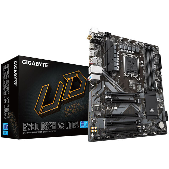 GIGABYTE B760 DS3H AX DDR4 motherboard, Socket 1700, Intel B760, ATX, DDR4 image number 0