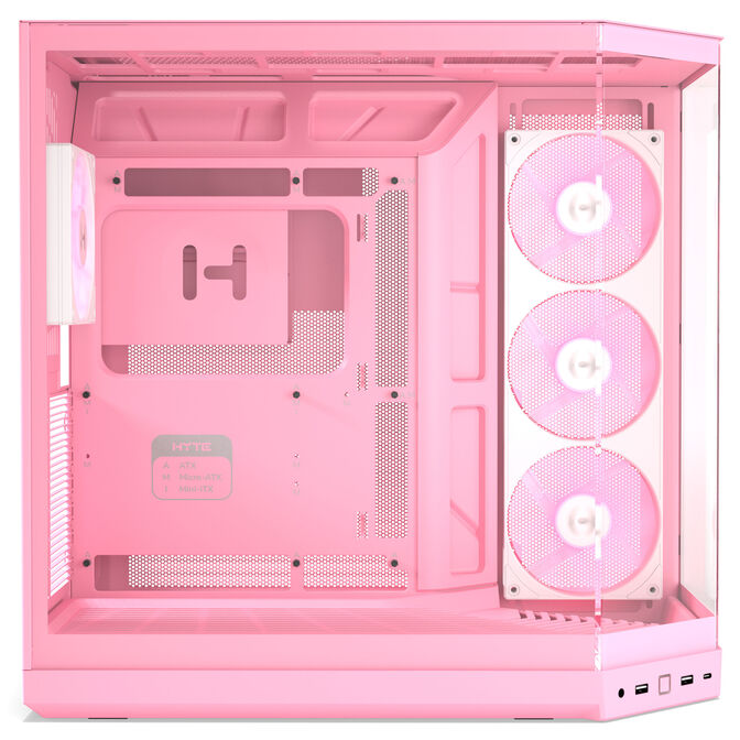 HYTE Y50 Midi-Tower PC-Geh&auml;use, E-ATX, Tempered Glass - Strawberry Milk image number 4