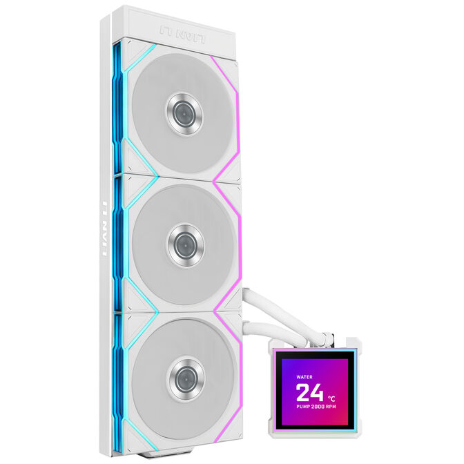 Lian Li O11 Vision Compact Case Bundle + HydroShift II LCD-S 360TL AiO - white image number 7