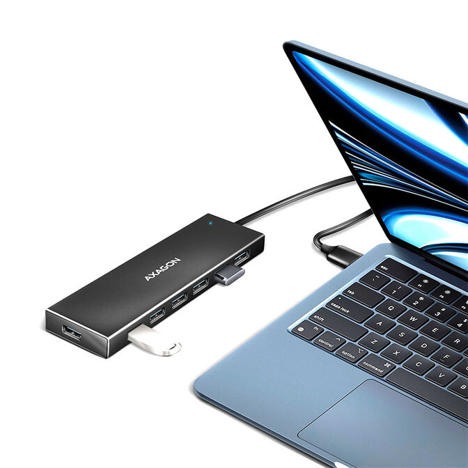 AXAGON HUE-F7A USB-Hub, 7x USB 3.2 Gen 1, externe Stromversorgung - 1m image number 2