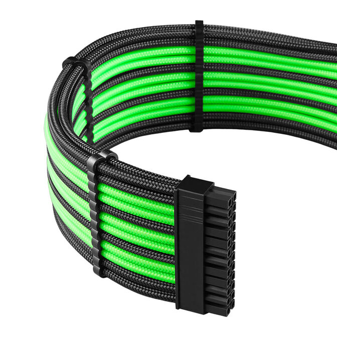 CableMod C-Series PRO ModMesh 12VHPWR Cable Kit for Corsair RM, RMi, RMx (Black Label) - black/light green image number 1