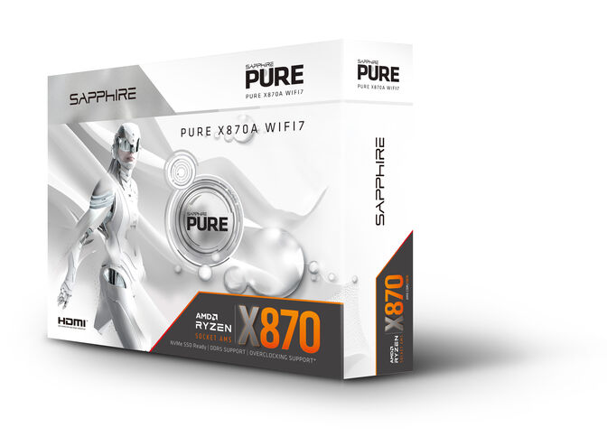 Sapphire Pure X870A WiFi7 Motherboard, Socket AM5, AMD X870, ATX, DDR5 image number 7