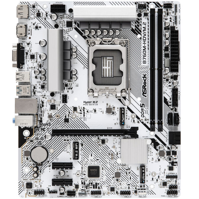 ASRock B760M-HDV/M.2, Intel B760 motherboard - Socket 1700, DDR5 image number 2