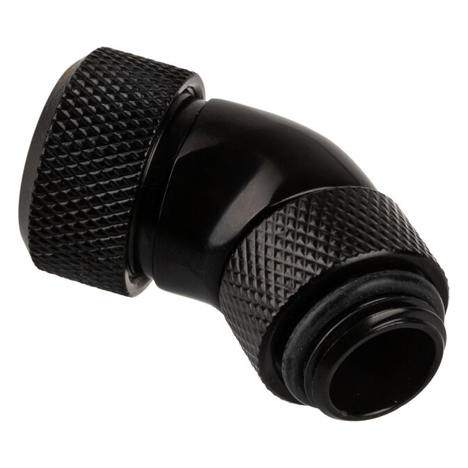 Alphacool Eiszapfen Anschluss 45 Grad G1/4 Zoll AG auf 13mm AD Hardtube - schwarz image number 1