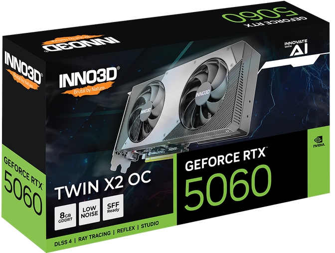 INNO3D GeForce RTX 5060 Twin X2 OC, 8192 MB GDDR7 image number 1