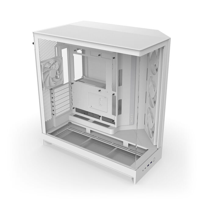 NZXT H9 Flow RGB PC-Geh&auml;use, Midi-Tower, E-ATX, Tempered Glass - wei&szlig; image number 6