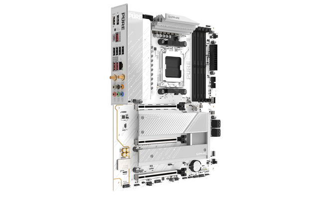 Sapphire Pure B850A WiFi7 Mainboard, AMD B850, Sockel AM5, DDR5 image number 4