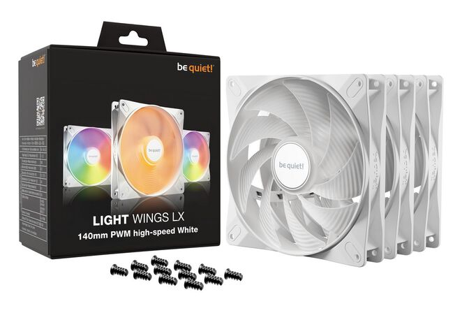 be quiet! Light Wings LX ARGB PWM High Speed L&uuml;fter, Triple Pack - 140mm, wei&szlig; image number 4