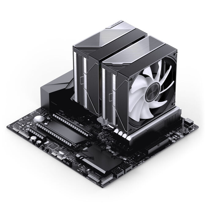 Jonsbo CA80 CPU-K&uuml;hler, Dual-Tower, 2 x 120mm, PWM, RGB - schwarz image number 13