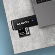 AXAGON CRE-S2N Card reader USB-A 3.2 Gen 1, SD, microSD - black image number null