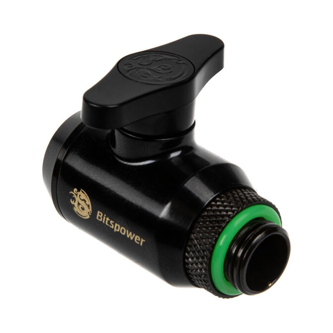 Bitspower Absperrhahn 1x IG 1/4 Zoll & 1x G1/4 Zoll AG, drehbar - matt black image number 1