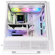 Thermaltake S380 TG ARGB PC Case, Mid Tower, ATX, Tempered Glass - including 4x 120mm Fans, White image number null
