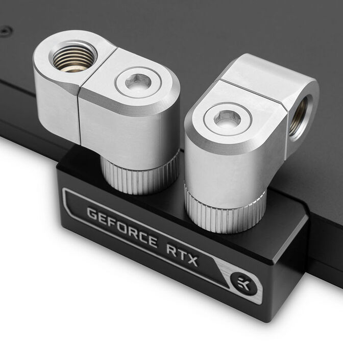 EK Water Blocks EK-Quantum Torque G1/4 inch double extension offset MF 21 - Satin Titanium image number 4