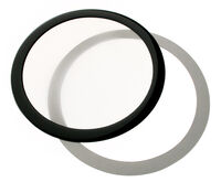 DEMCiflex Staubfilter 200mm, rund - schwarz/wei&szlig;