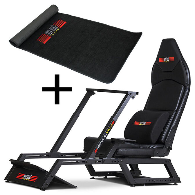 Next Level Racing F-GT Formula and GT Simulator Cockpit + Floor Mat Gaming-Matte image number 0
