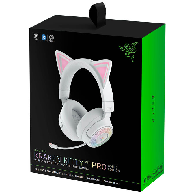 Razer Kraken Kitty V3 Pro kabelloses Gaming-Headset, Chroma RGB - wei&szlig; image number 6