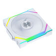 Lian Li O11D EVO RGB, Tempered Glass - wei&szlig; + UNI FAN SL Wireless ARGB PWM L&uuml;fter, 3er-Pack inkl. Controller - 120mm image number null