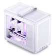 Jonsbo C6 MAX PC case, mini case, Micro-ATX, Tempered Glass - white image number null