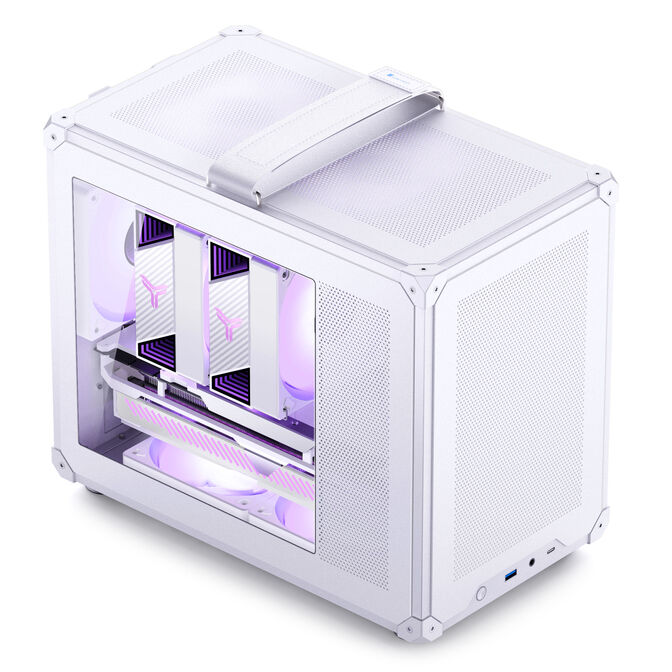Jonsbo C6 MAX PC case, mini case, Micro-ATX, Tempered Glass - white image number 3