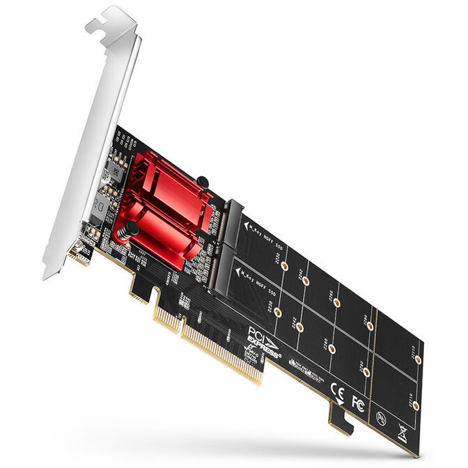 AXAGON PCEM2-ND PCIe Adapter f&uuml;r zwei M.2 SSDs image number 0