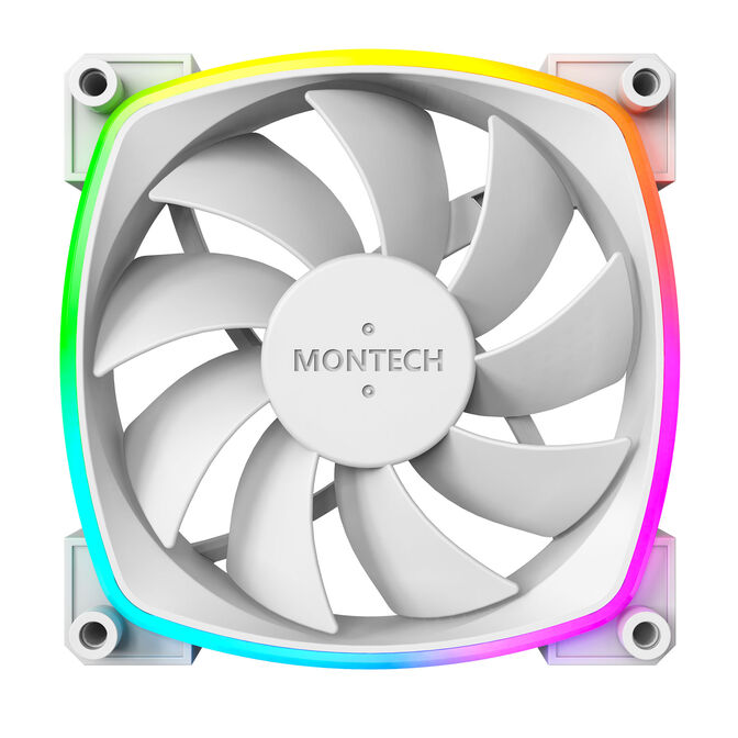 Montech AX120 PWM ARGB Fan, 3-pack, white - 120mm image number 1