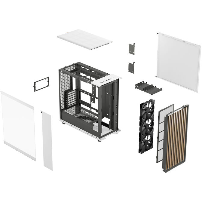 Fractal Design North XL RC Chalk TG Clear PC Case, Mid Tower, ATX, Tempered Glass - white image number 11