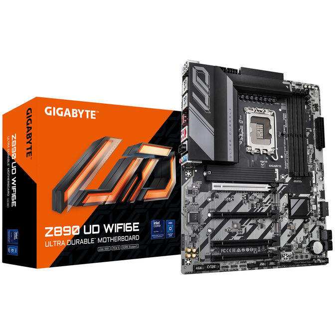 GIGABYTE Z890 UD WiFi6E Mainboard, Sockel LGA 1851, Intel Z890, ATX, DDR5 image number 0