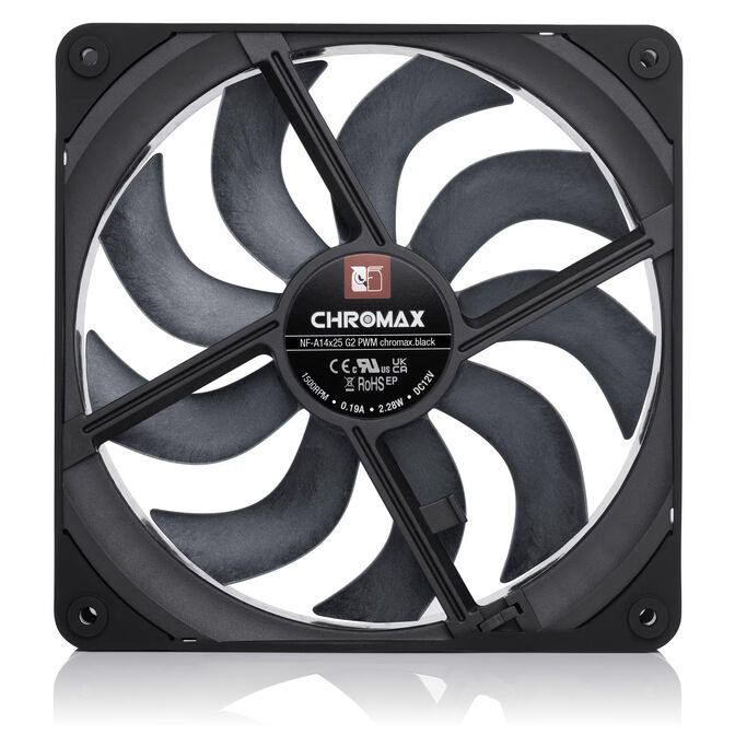 Noctua NF-A14X25 G2 PWM chromax.black L&uuml;fter, LCP - schwarz, 140mm image number 2