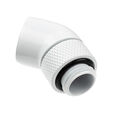 Alphacool Eiszapfen Winkeladapter 45 Grad drehbar G1/4 AG auf G1/4 IG - wei&szlig; image number null