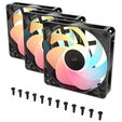Corsair RS Series RS120-R ARGB PWM Fan - 3-Pack, 120mm, black image number null