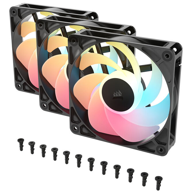 Corsair RS Series RS120-R ARGB PWM Fan - 3-Pack, 120mm, black image number 4