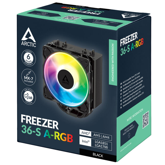 Arctic Freezer 36-S A-RGB CPU Cooler - black image number 8