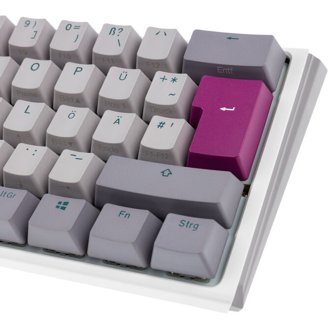 Ducky One 3 Mist Grey Mini Gaming Keyboard, RGB LED - MX-Red image number 6