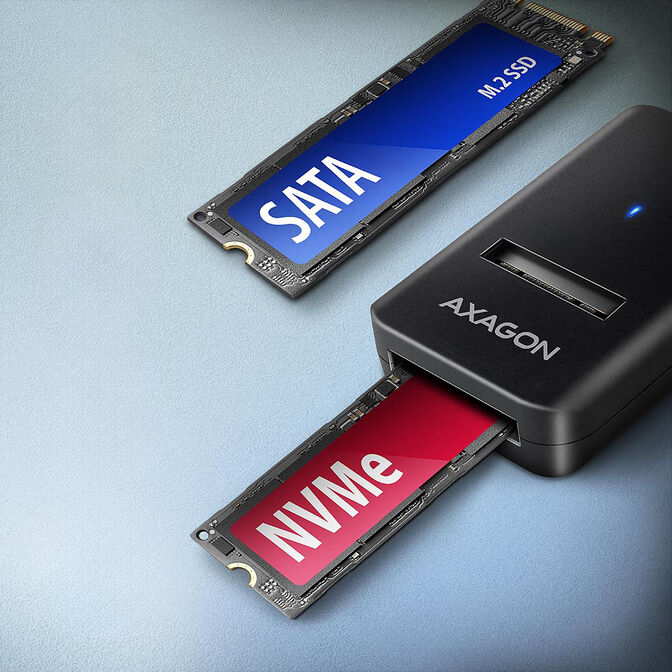 AXAGON ADM2-AM NVMe/SATA SSD Adapter - 10cm image number 1
