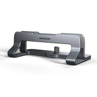 AXAGON STND-VG Vertikaler Laptop-St&auml;nder, einstellbare Breite, Aluminium - grau