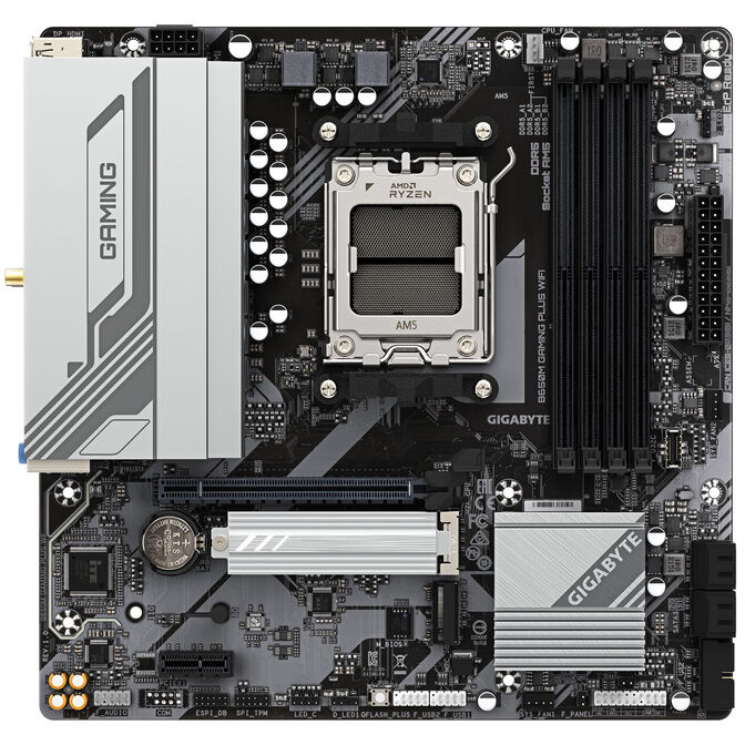 GIGABYTE B650M Gaming Plus WiFi Motherboard, Socket AM5, AMD B650, Micro-ATX, DDR5 image number 2