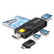 AXAGON CRE-SMP2A USB Smart Card & SD/microSD/SIM Card PocketReader image number null