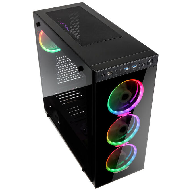 Kolink Horizon RGB Mid Tower, Tempered Glass - Black image number 1