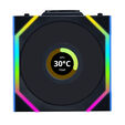 Lian Li UNI FAN SL Wireless LCD Fan, ARGB, PWM - Reverse Blade, 120 mm, black image number null